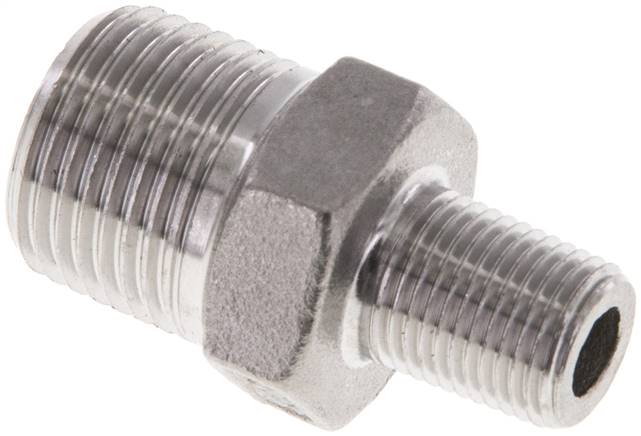 Partbase DN 3818 K ES NPT Doppelnippel NPT 3/8"-NPT 1/8", 1.4408