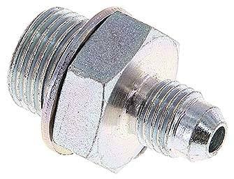 Partbase DN 38-7/16 Doppelnippel G 3/8"-UNF 7/16"-20(JIC), Stahl verzinkt