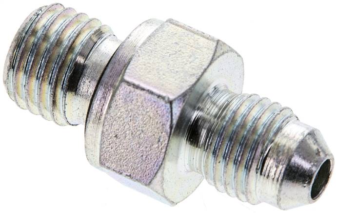 Partbase DN M12-7/16 Doppelnippel M 12x1,5-UNF 7/16"-20(JIC), Stahl verzinkt