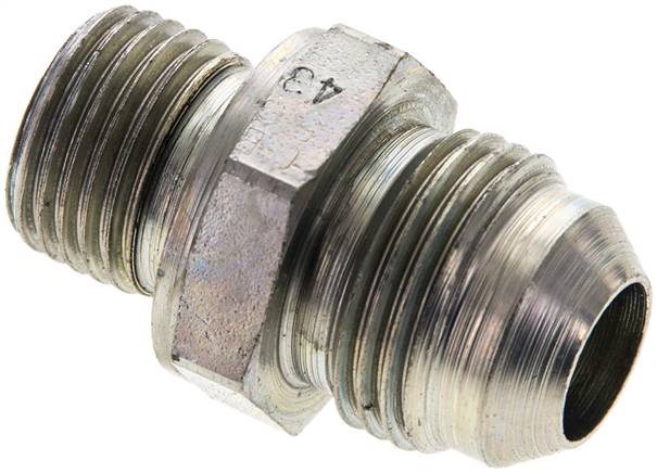 Partbase DN M16-3/4 Doppelnippel M 16x1,5-UNF 3/4"-16(JIC), Stahl verzinkt