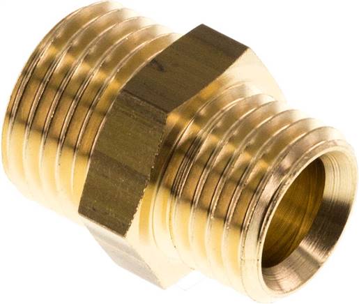 Partbase DN M16-M14 MS Doppelnippel M 16x1,5-M 14x1,5, Messing