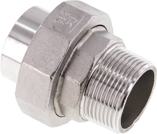 Partbase DNT 114114 ASAF ES Anschweißverschraubung flach dicht. R 1-1/4"(AG)-42,4mm