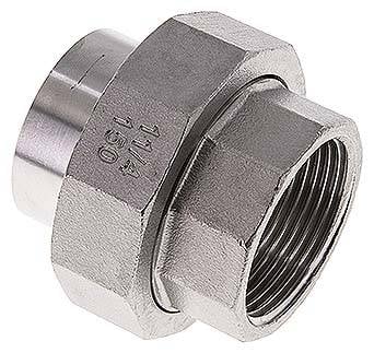 Partbase DNT 114114 ASIF ES Anschweißverschraubung flach dicht. Rp 1-1/4"(IG)-42,4mm