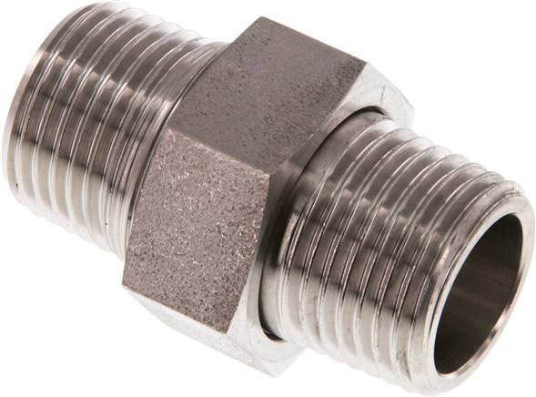 Partbase DNT 1212 ES4A Doppelnippel trennbar R 1/2"-R 1/2", 1.4571 PN40, konisch dichtend