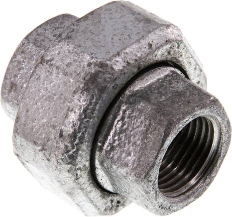 Partbase DNT 1212 IF ST Verschraubung flach dichtend Rp 1/2" (IG),Temperguss verzinkt