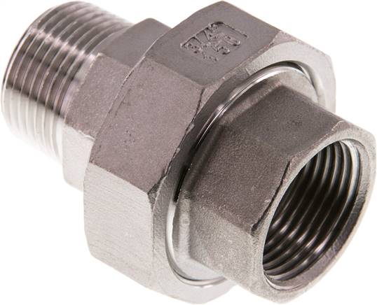 Partbase DNT 3434 IA ES Verschraubung kon. dichtend, Rp 3/4"/R 3/4" (IG/AG)