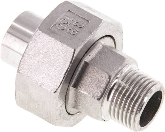 Partbase DNT 3838 ASAF ES Anschweißverschraubung flach dicht. R 3/8"(AG)-17,2mm