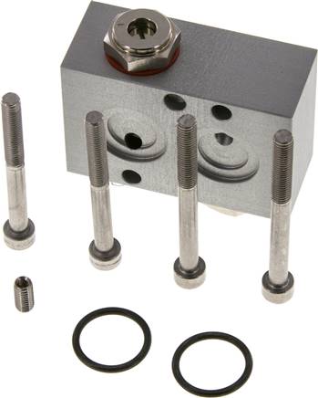 Partbase DR NAMUR FO NAMUR Adapterplatte, 3/2-Wege Drosselfunktion für Zuluft der druckbeaufschlagten Seite