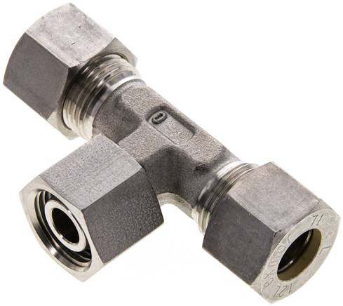 Partbase ET 12 L NC Einstellb. T-Schneidringverschraubung 12 L (M18x1,5), Klemmring 1.4571 (NC)