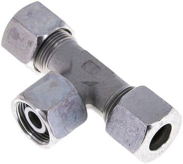 Partbase ET 14 S Einstellb. T-Schneidringverschraubung 14 S (M22x1,5), Stahl verzinkt