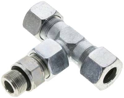 Partbase ET 16 SM Einstellb. T-Schneidringverschraub.M 22x1,5-16 S (M24x1,5), Stahl verzinkt