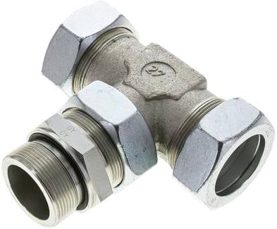 Partbase ET 42 LM Einstellb. T-Schneidringverschraub.M 48x2-42 L (M52x2), Stahl verzinkt