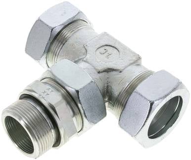 Partbase ET 42 LR Einstellb. T-Schneidringverschraub.G 1-1/2"-42 L (M52x2), Stahl verzinkt
