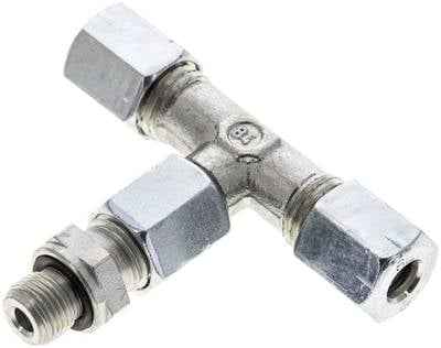 Partbase ET 6 LR Einstellb. T-Schneidringverschraub.G 1/8"-6 L (M12x1,5), Stahl verzinkt