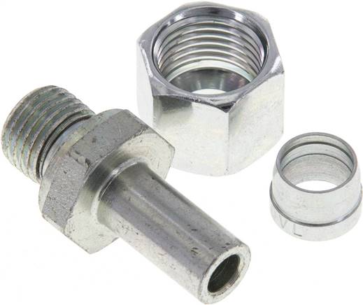 Partbase EVGE 10 LR Einstellb. Schneidringverschr. G 1/4"-10 L, Stahl verzinkt