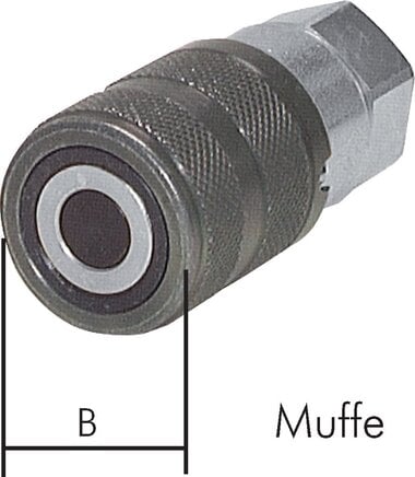 Partbase FFM 20 Flat-Face-Kupplung, Muffe Baugr. 8, G 2"(IG)