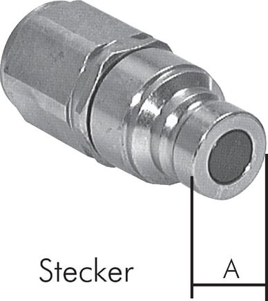Partbase FFS 20 Flat-Face-Kupplung, Stecker Baugr. 8, G 2"(IG)