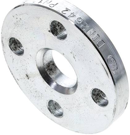 Partbase FL 20 L ST Losflansch DN20-PN10, DIN 2642, Stahl verzinkt Vollmaterial