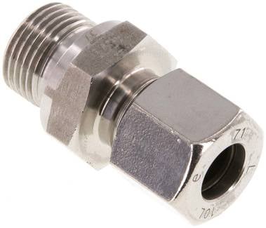 Partbase GE 10 LR 3/8 ES Gerade Schneidringverschr. G 3/8"-10 L (M16x1,5), 1.4571
