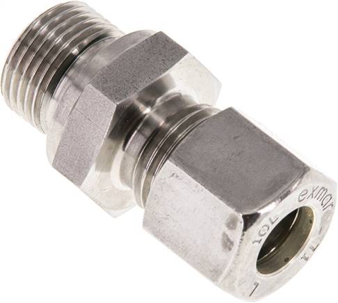 Partbase GE 10 LR 3/8 NC ED Gerade Schneidringverschr. G 3/8"-10 L (M16x1,5), Klemmring 1.4571 (NC)
