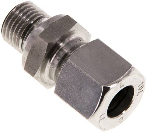 Partbase GE 10 LR ES ED Gerade Schneidringverschr. G 1/4"-10 L (M16x1,5), 1.4571