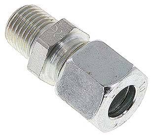 Partbase GE 10 LR KON Gerade Schneidringverschr. R 1/4"-10 L (M16x1,5), Stahl verzinkt
