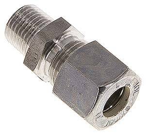 Partbase GE 10 LR KON NC Gerade Schneidringverschr. R 1/4"-10 L (M16x1,5), Klemmring 1.4571 (NC)
