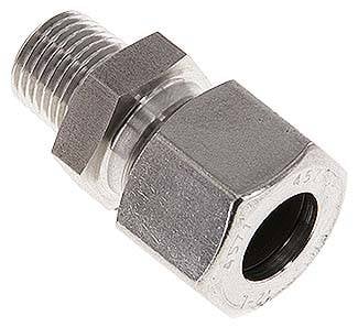 Partbase GE 12 LR 1/4 KON ES Gerade Schneidringverschr. R 1/4"-12 L (M18x1,5), 1.4571