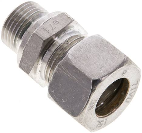 Partbase GE 15 LM NC ED Gerade Schneidringverschr. M 18x1,5-15 L (M22x1,5), Klemmring 1.4571 (NC)