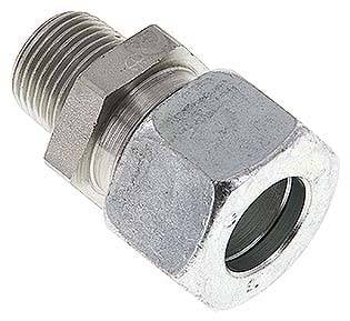Partbase GE 15 LR 3/8 KON Gerade Schneidringverschr. R 3/8"-15 L (M22x1,5), Stahl verzinkt