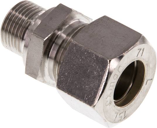 Partbase GE 15 LR 3/8 NC Gerade Schneidringverschr. G 3/8"-15 L (M22x1,5), Klemmring 1.4571 (NC)