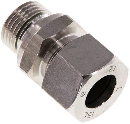 Partbase GE 15 LR ES ED Gerade Schneidringverschr. G 1/2"-15 L (M22x1,5), 1.4571