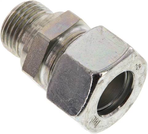 Partbase GE 18 LR Gerade Schneidringverschr. G 1/2"-18 L (M26x1,5), Stahl verzinkt
