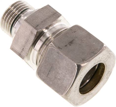Partbase GE 20 SR 1/2 NC ED Gerade Schneidringverschr. G 1/2"-20 S (M30x2), Klemmring 1.4571 (NC)