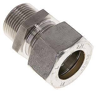 Partbase GE 22 LR KON NC Gerade Schneidringverschr. R 3/4"-22 L (M30x2), Klemmring 1.4571 (NC)