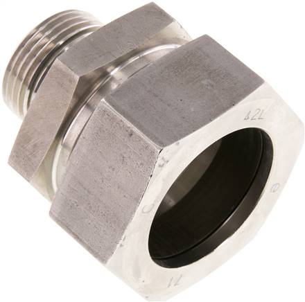 Partbase GE 42 LR 1 ES ED Gerade Schneidringverschr. G 1"-42 L (M52x2), 1.4571