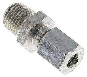 Partbase GE 6 LR 1/4 KON Gerade Schneidringverschr. R 1/4"-6 L (M12x1,5), Stahl verzinkt