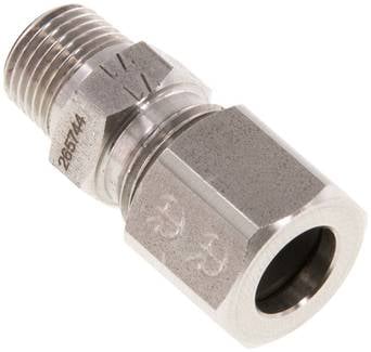 Partbase GE 8 LLR ES Gerade Schneidringverschr. R 1/8"-8 LL (M12x1), 1.4571