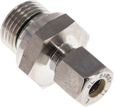 Partbase GE 8 LR 1/2 NC ED Gerade Schneidringverschr. G 1/2"-8 L (M14x1,5), Klemmring 1.4571 (NC)