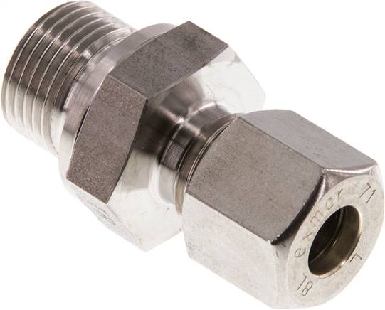 Partbase GE 8 LR 3/8 NC Gerade Schneidringverschr. G 3/8"-8 L (M14x1,5), Klemmring 1.4571 (NC)