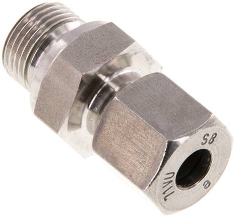 Partbase GE 8 SR 3/8 ES ED Gerade Schneidringverschr. G 3/8"-8 S (M16x1,5), 1.4571