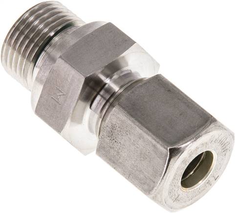 Partbase GE 8 SR 3/8 NC ED Gerade Schneidringverschr. G 3/8"-8 S (M16x1,5), Klemmring 1.4571 (NC)