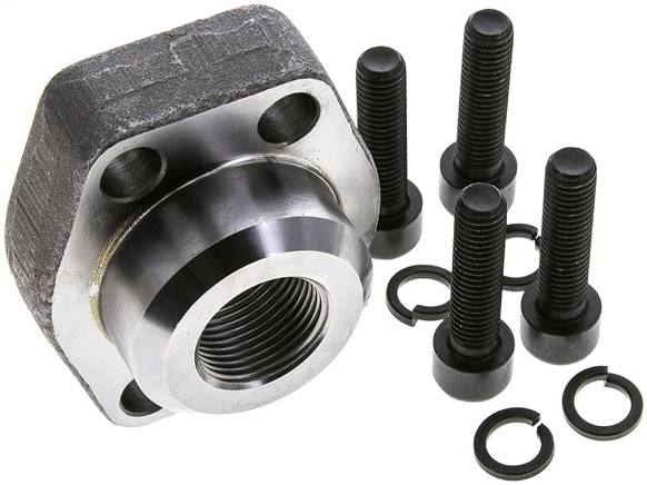 Partbase GFI 3114/34 Flanschverschraubung 1-1/4"-SAE (3000 PSI), G 3/4" (IG)