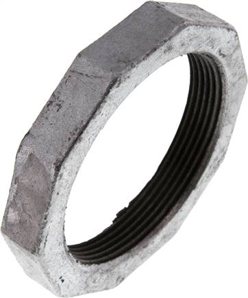 Partbase GM 212 ST Gegenmutter Rp 2-1/2", Temperguss verzinkt