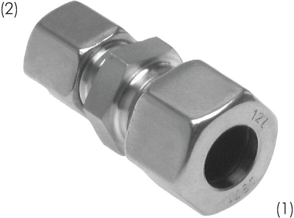Partbase GR 18/8 L NC Reduzierverschraubung 18 L (M26x1,5)-8 L (M14x1,5), Klemmring 1.4571 (NC)