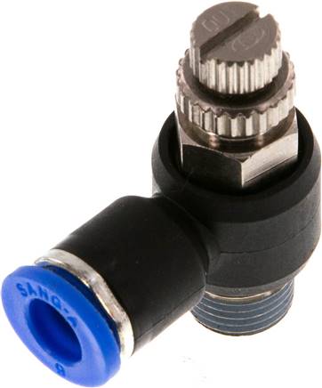 Sang-A GRLAIQS 186 Winkel-Drosselrückschlagventil R 1/8"-6mm,abluftregelnd (Standard)