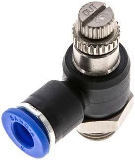 Sang-A GRLAIQS 186 G Winkel-Drosselrückschlagventil G 1/8"-6mm,abluftregelnd (Standard)