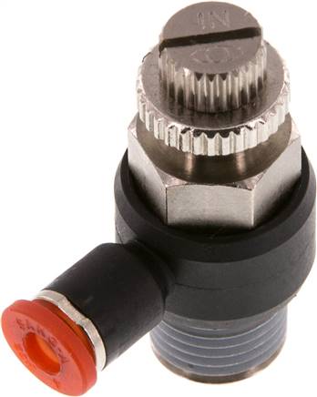 Sang-A GRLBIQS 144 Winkel-Drosselrückschlagventil R 1/4"-4mm,zuluftregelnd
