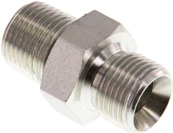 Partbase HDA 38 Hochdruck-Doppelnippel G 3/8"-NPT 3/8", Stahl verzinkt
