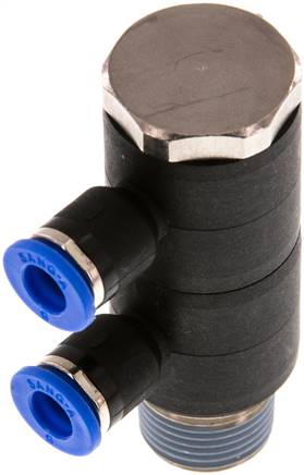 Sang-A IQSLV2 386 Steck-Mehrfachverteiler, 2-fach R 3/8"-6mm, Standard